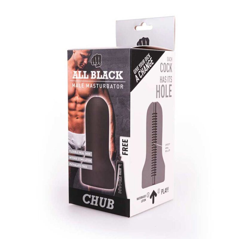 All Black - Real Skin Touch Masturbator - Chub