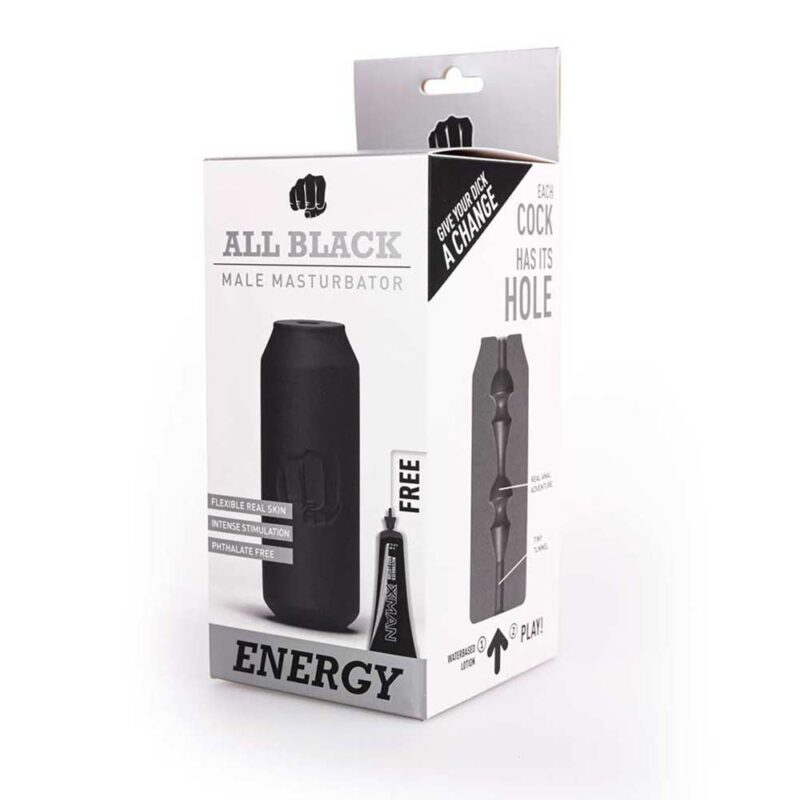 All Black - Real Skin Touch Masturbator - Energy