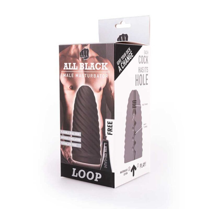 All Black - Real Skin Touch Masturbator - Loop