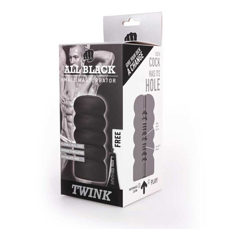All Black - Real Skin Touch Masturbator -Twink