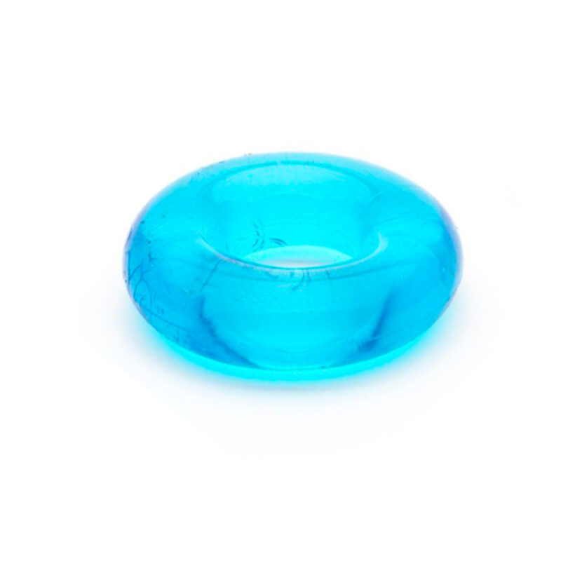 Chubby Rubber Cockring - Clear Blue