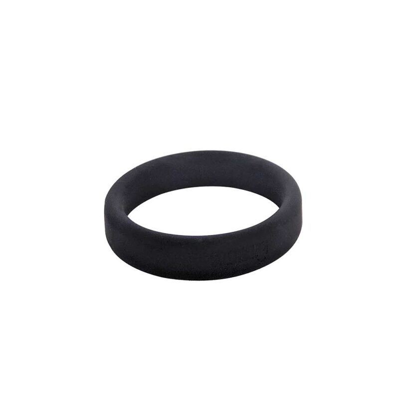 Flat Slick Silicone Cock Ring O 40 mm. Black BRUTUS 3