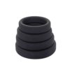 Flat Slick - Silicone Cock Ring Ø 45 mm. - Black - Afbeelding 3