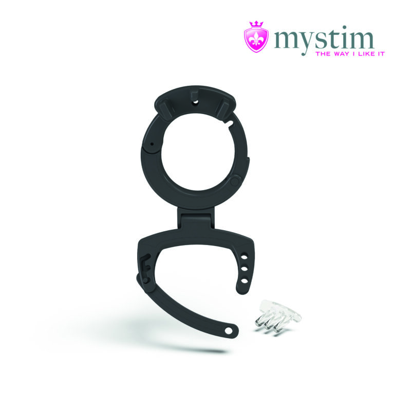 140272 Mystim Pubic Enemy No 3 Electro Cock Cage With Ball Squeezer 03