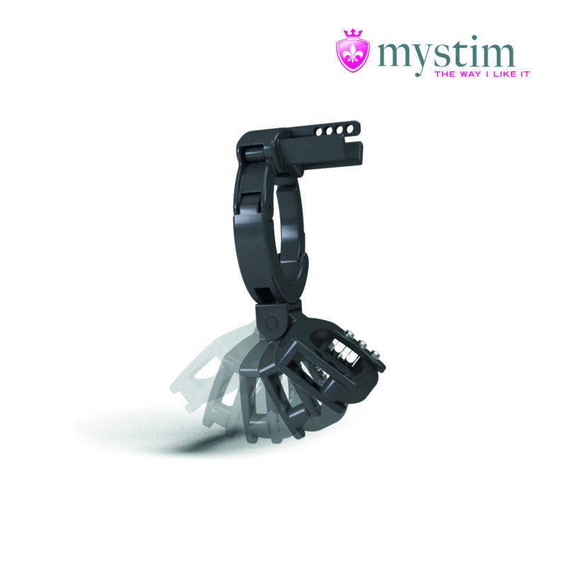 140272 Mystim Pubic Enemy No 3 Electro Cock Cage With Ball Squeezer 04
