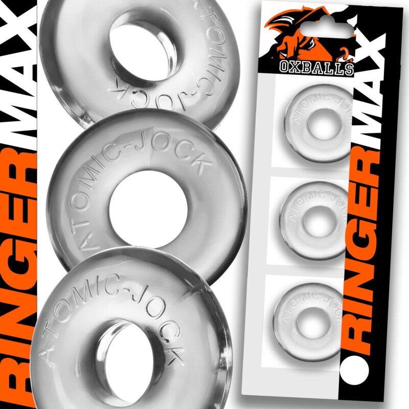 140375 RINGER MAX 3 Pack Cockrings Clear 01