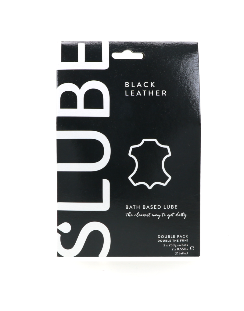 140521 Slube BLACK LEATHER Double Pack Play Lube 500gram front 1