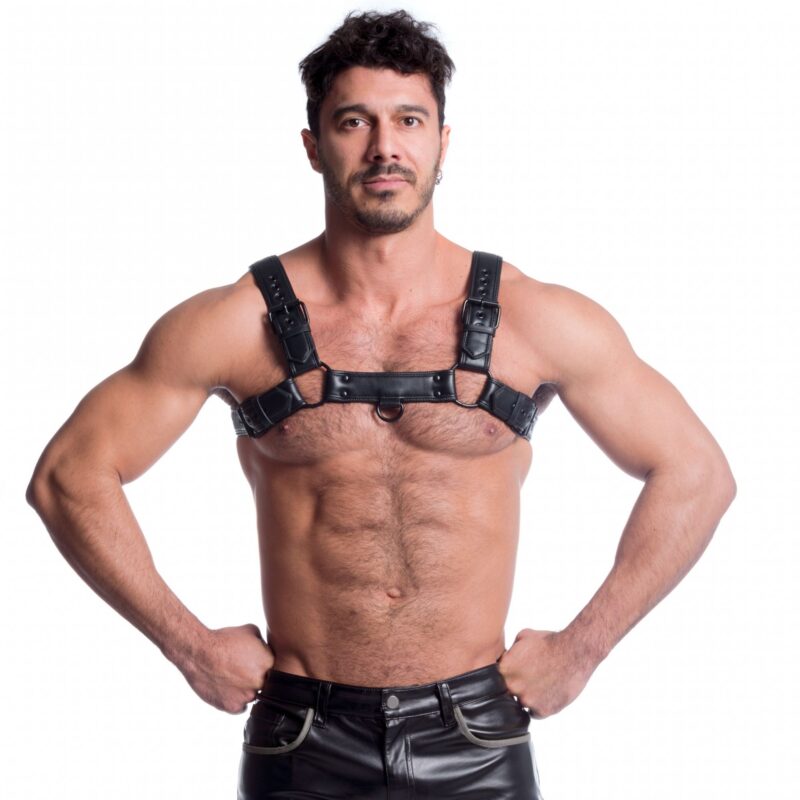 665 Vegan Bulldog Harness All Black 01