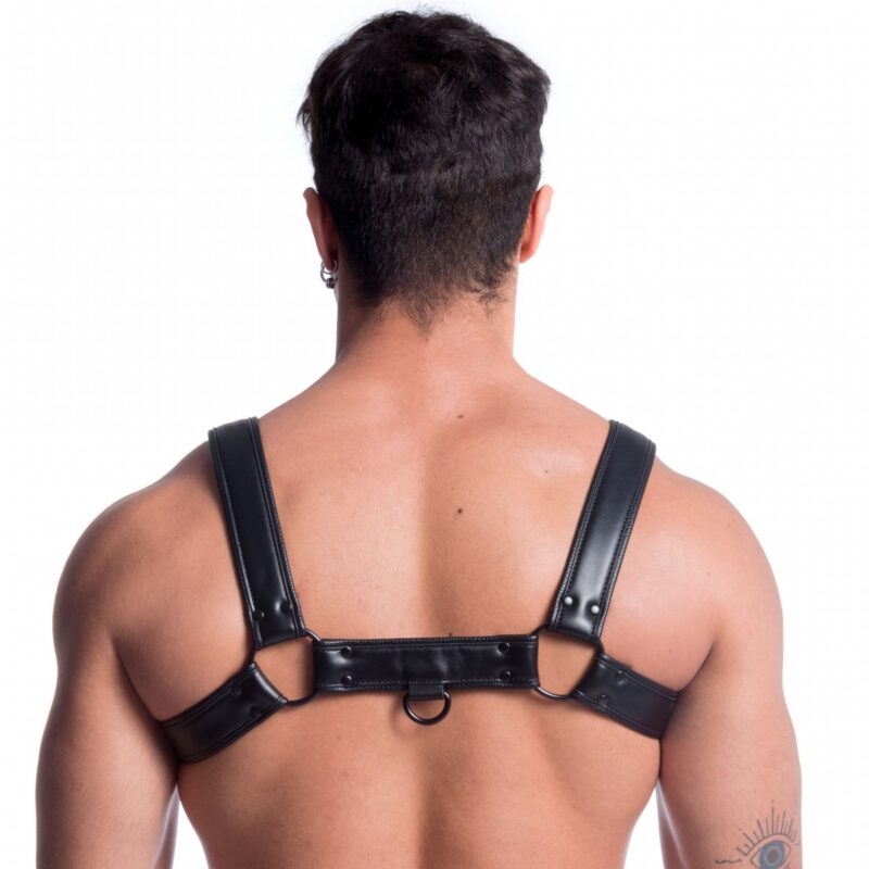 665 Vegan Bulldog Harness All Black 06