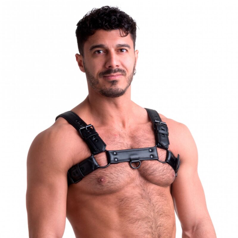 665 Vegan Bulldog Harness All Black 07