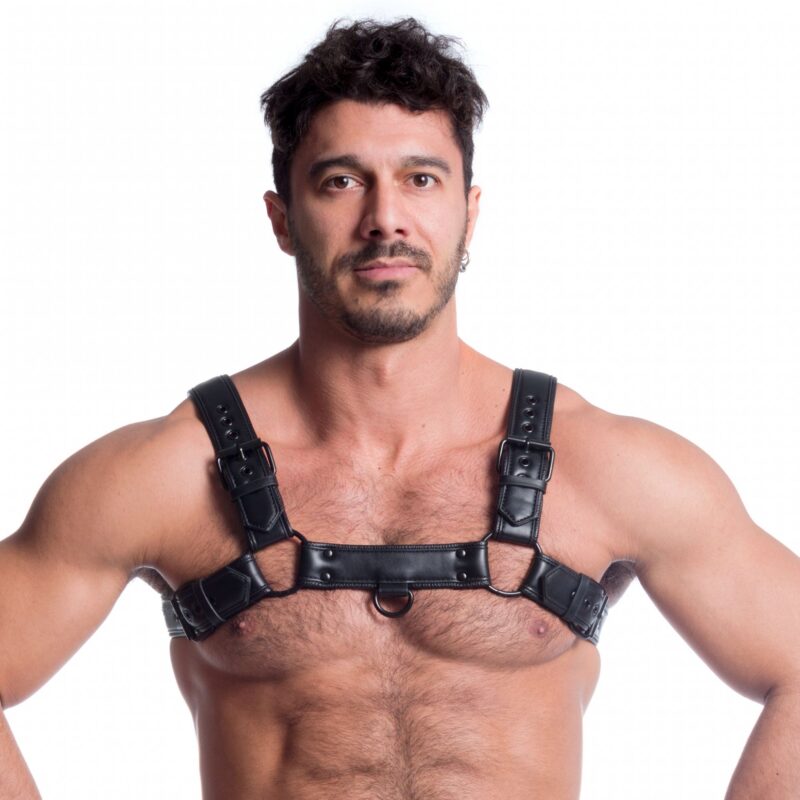 665 Vegan Bulldog Harness All Black 09