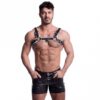 665 Vegan Bulldog Harness Black / White - Image 2