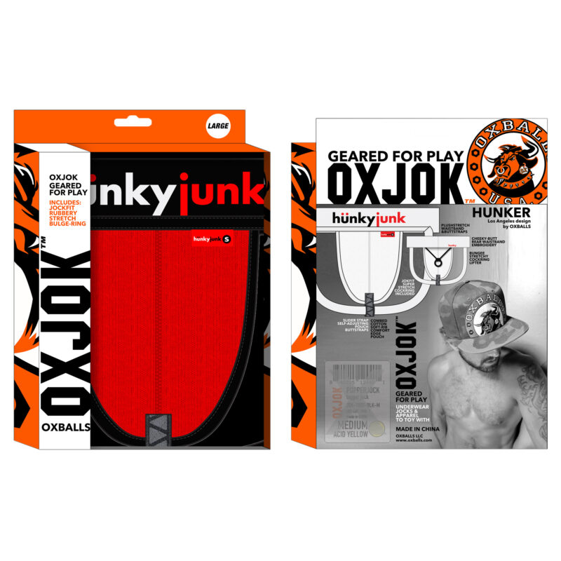 OXJOK HUNKER Comfy Pouch Slider Jock Red Hot P