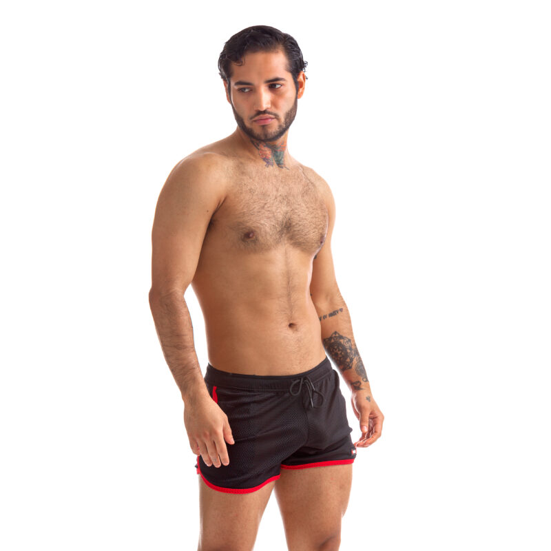 665 Rally Shorts Black Red 02 scaled