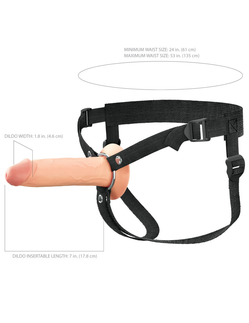 Fantasy X-Tensions - 7 Inch Silicone Hollow Strap-On - Afbeelding 2