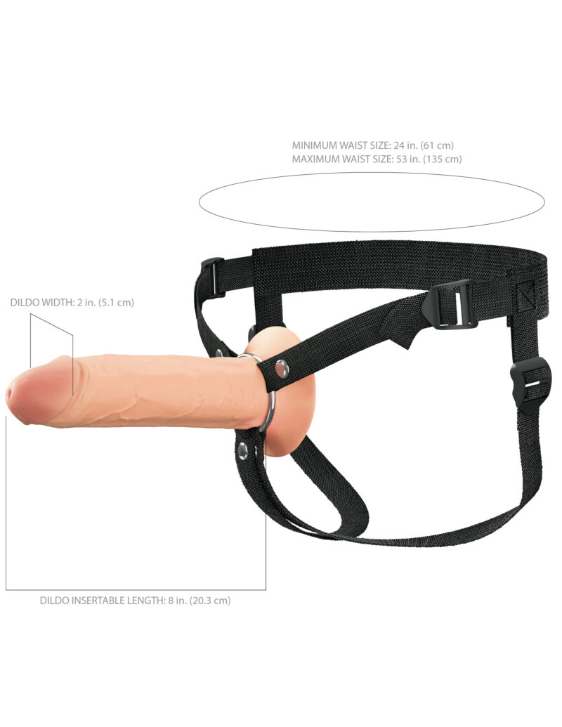 Fantasy X-Tensions - 8 Inch Silicone Hollow Strap-On - Afbeelding 7