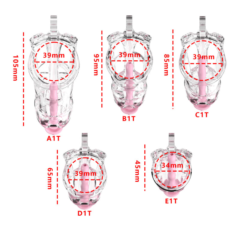 CELLMATE Guardian Chastity Cage Clear Size 4 - Afbeelding 3