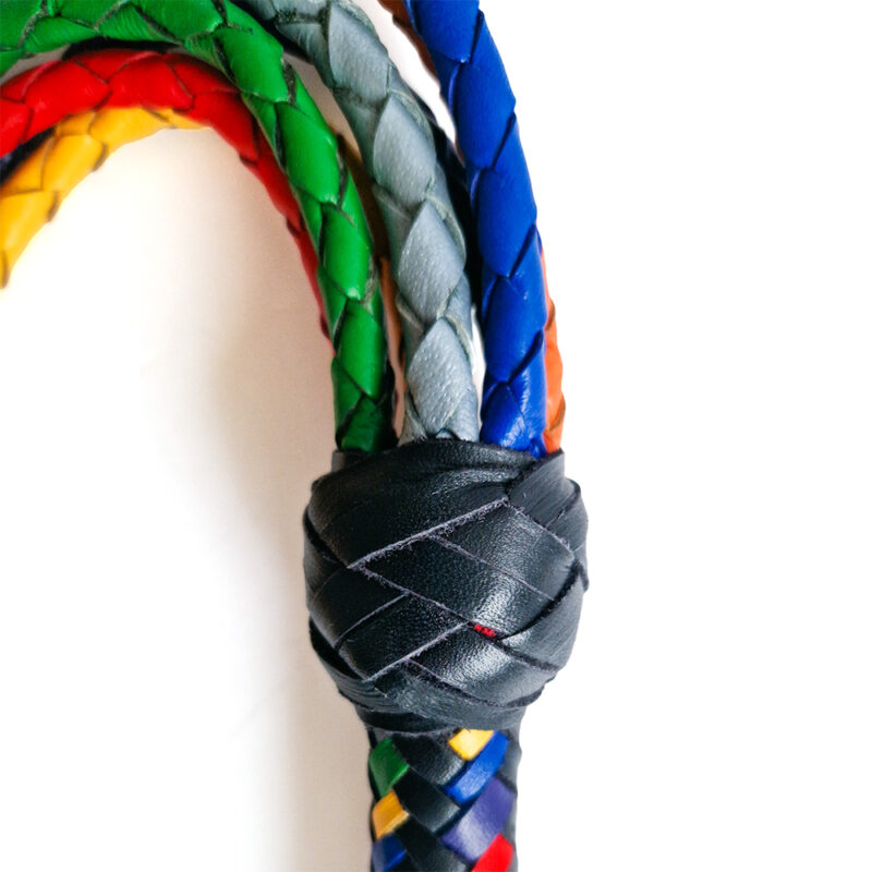 Gay Pride Leather Flogger - Afbeelding 4