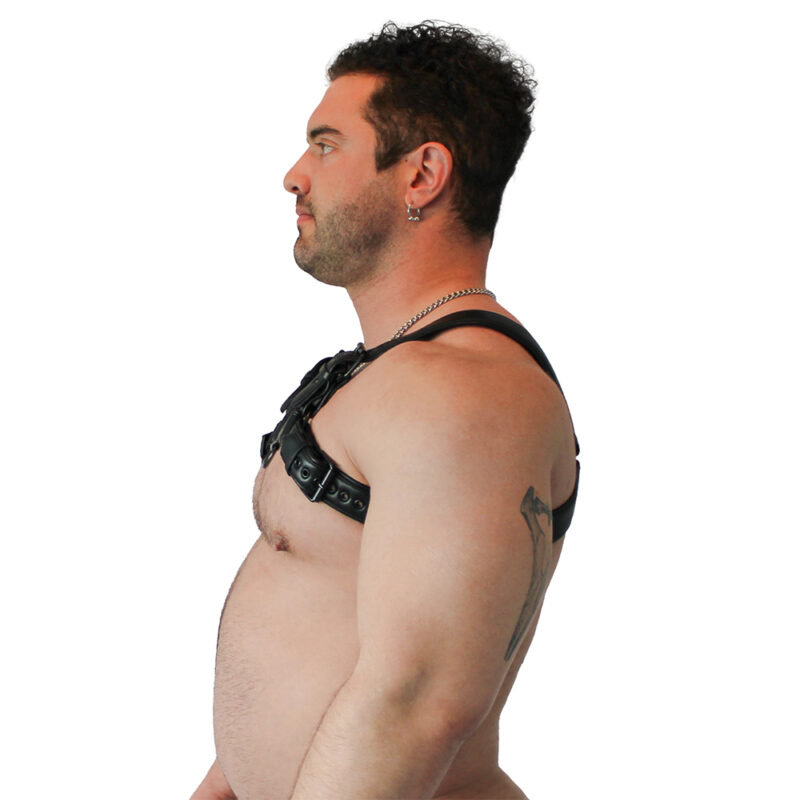 BRUTUS Vegan Bulldog Harness Black-Black - Afbeelding 4