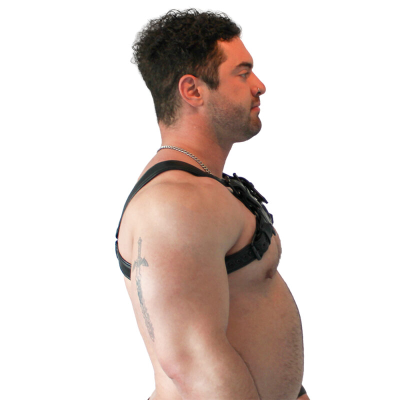 BRUTUS Vegan Bulldog Harness Black-Black - Afbeelding 2