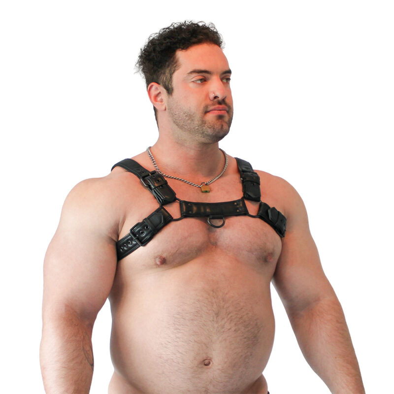 BRUTUS Vegan Bulldog Harness Black-Black - Afbeelding 3