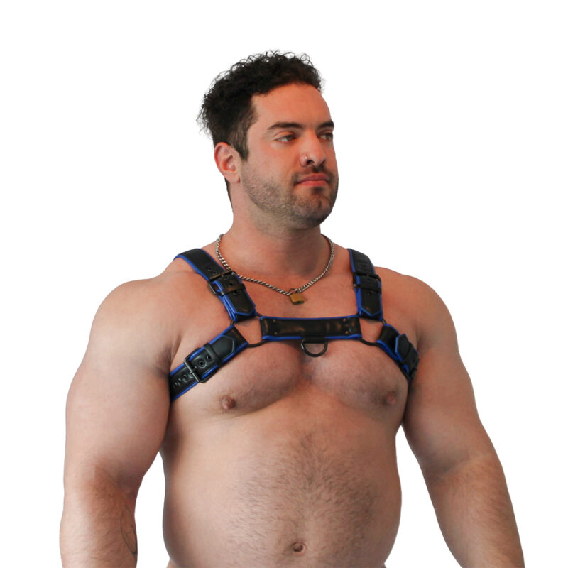 BRUTUS Vegan Bulldog Harness Black-Blue - Afbeelding 5