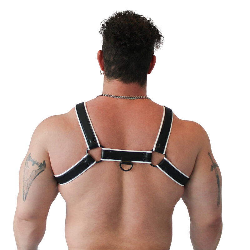 BRUTUS Vegan Bulldog Harness Black-White - Afbeelding 4