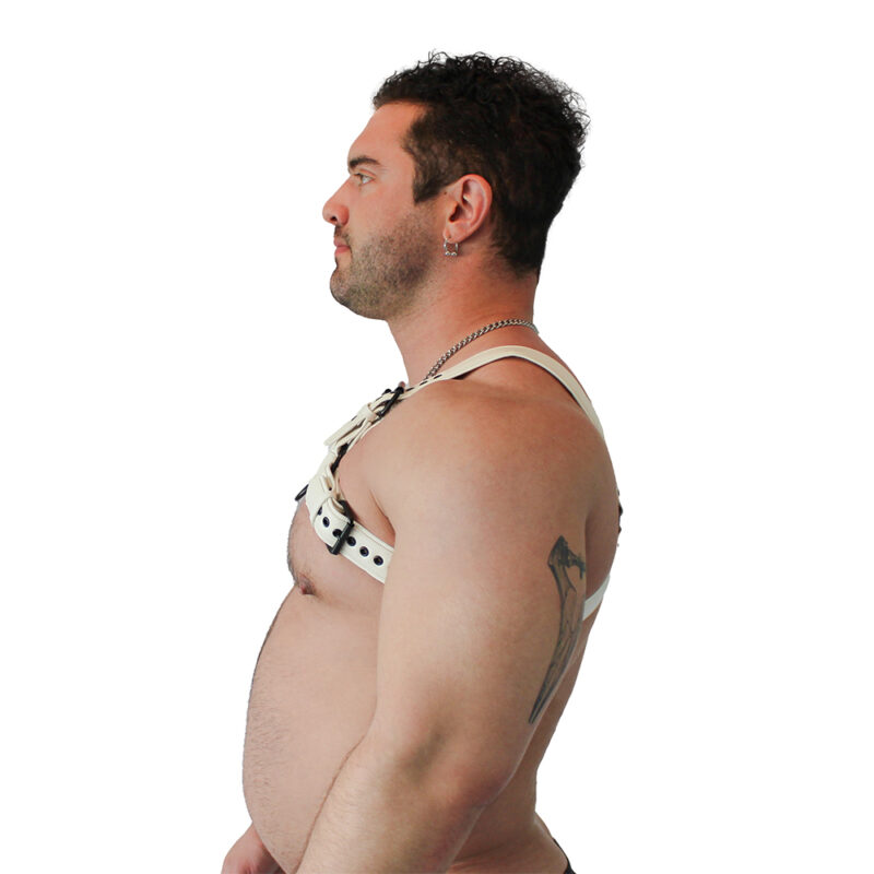 BRUTUS Vegan Bulldog Harness White-White - Afbeelding 3