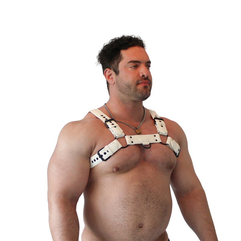 BRUTUS Vegan Bulldog Harness White-White - Afbeelding 2