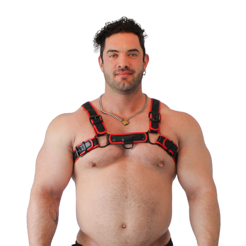 BRUTUS Vegan Puppy Harness Black-Red - Afbeelding 3