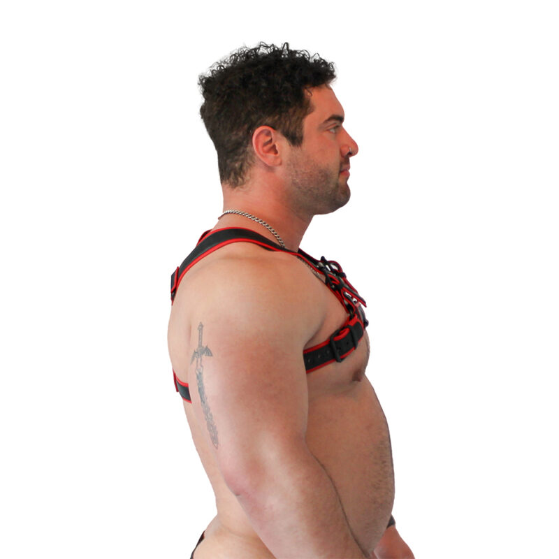 BRUTUS Vegan Puppy Harness Black-Red - Afbeelding 5