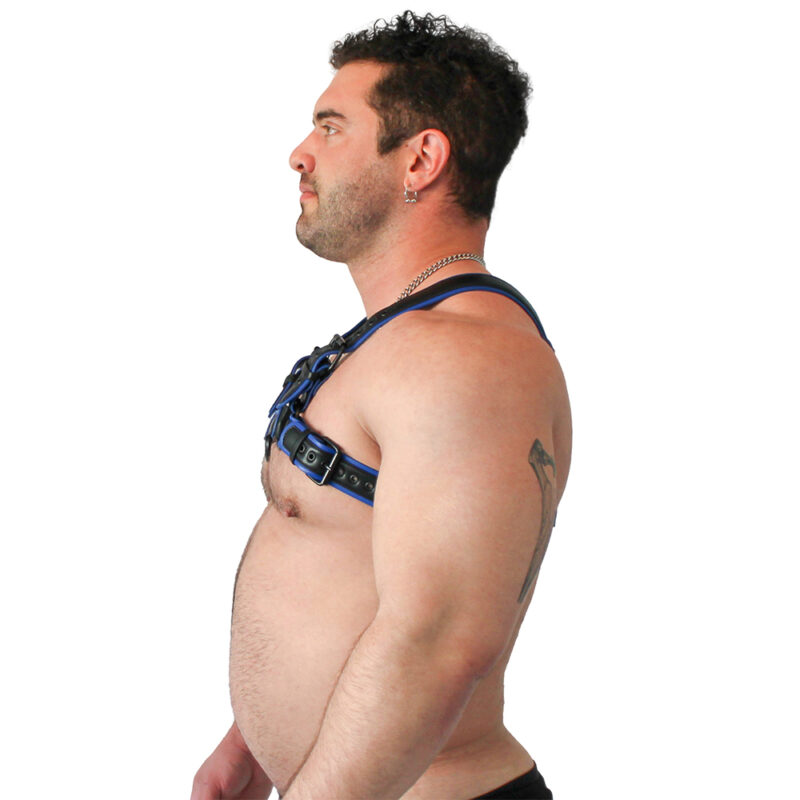 BRUTUS Vegan Puppy Harness Black-Blue - Afbeelding 5