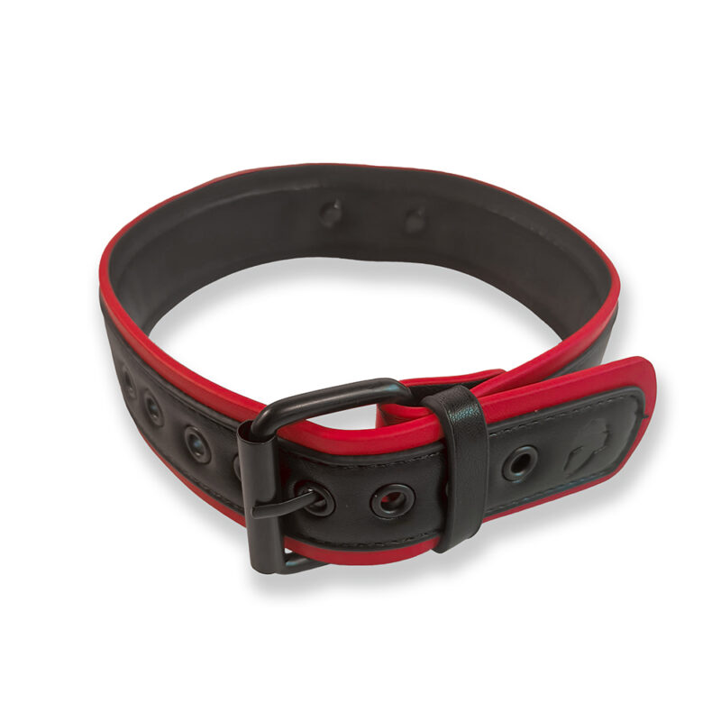 BRUTUS Vegan Puppy Collar Black-Red - Afbeelding 3