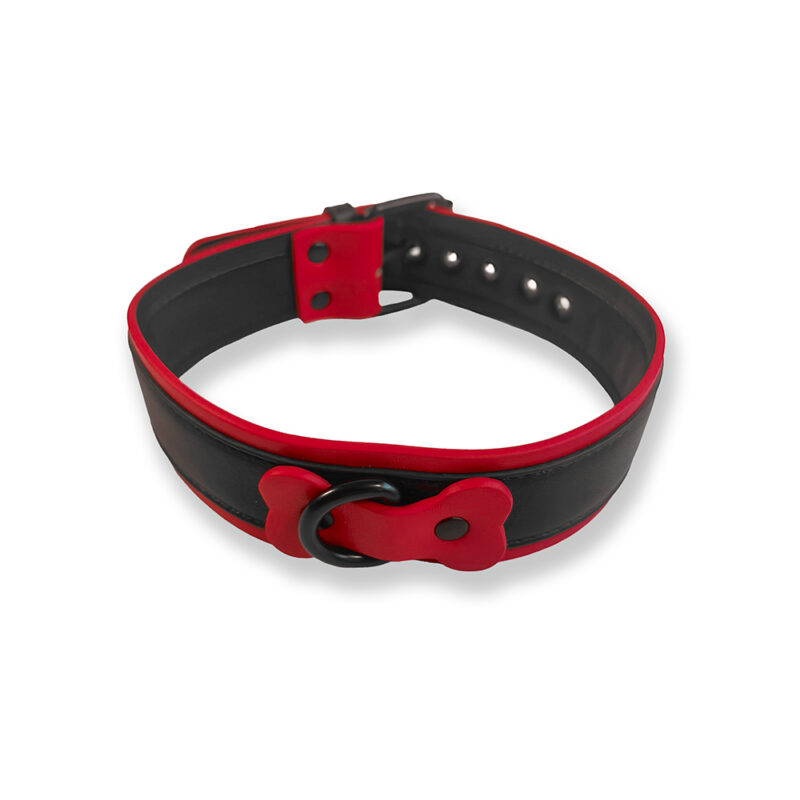 BRUTUS Vegan Puppy Collar Black-Red - Afbeelding 2
