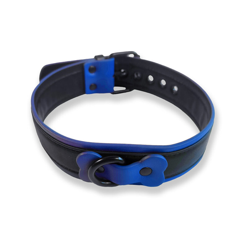BRUTUS Vegan Puppy Collar Black-Blue - Afbeelding 4