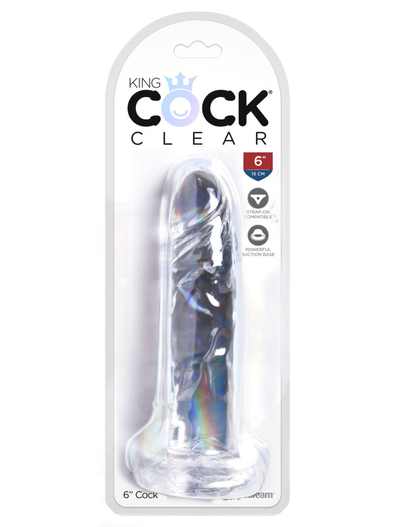 King Cock 6 Inch Cock (15 cm) - Clear - Afbeelding 5