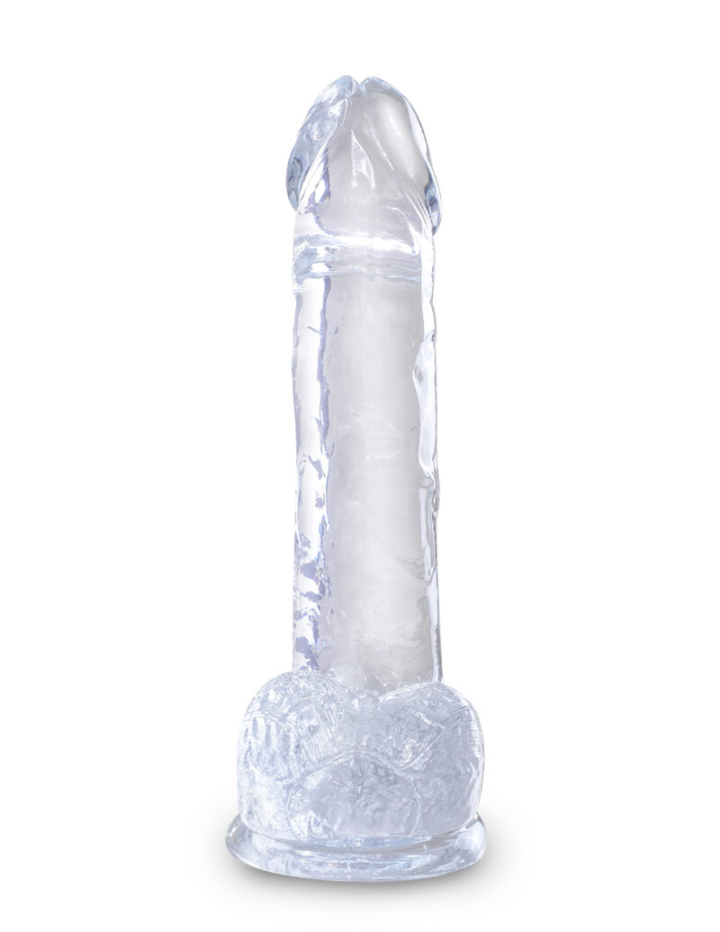 King Cock 7 Inch Cock with Balls (18 cm) - Clear - Afbeelding 2