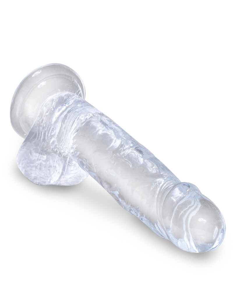 King Cock 7 Inch Cock with Balls (18 cm) - Clear - Afbeelding 3