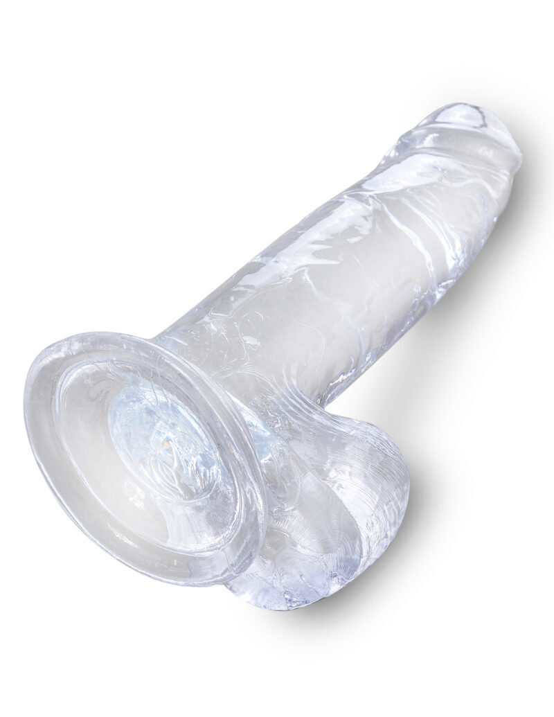King Cock 7 Inch Cock with Balls (18 cm) - Clear - Afbeelding 4