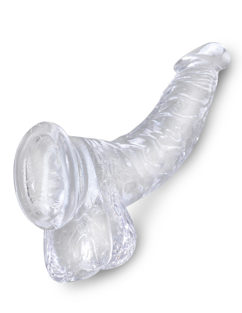 King Cock 7.5 Inch Cock with Balls (19 cm) - Clear - Afbeelding 3