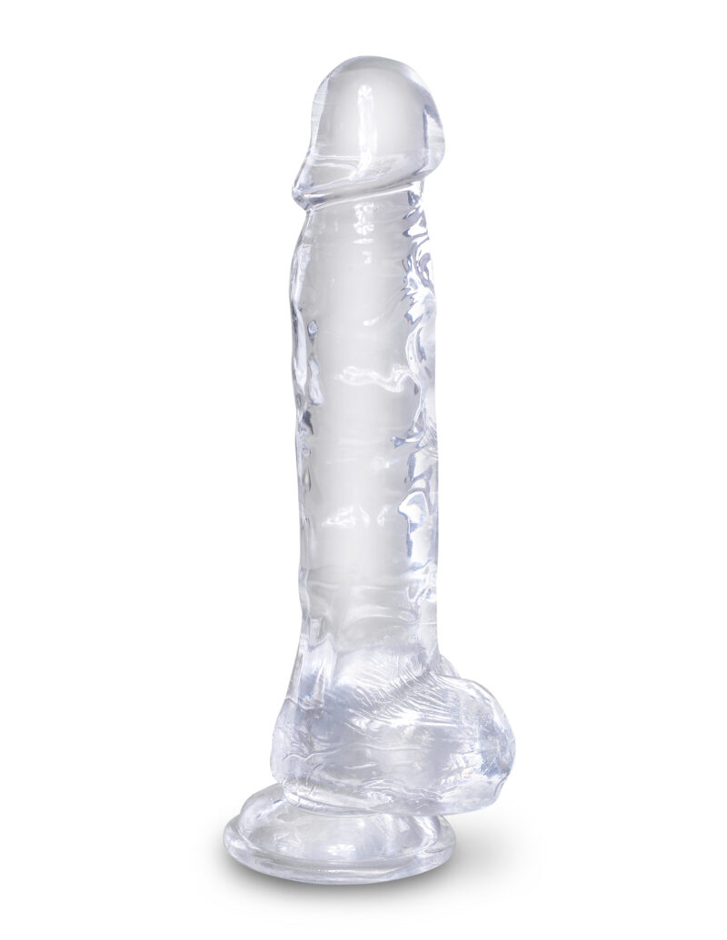 King Cock 8 Inch Cock with Balls (20,5 cm) - Clear
