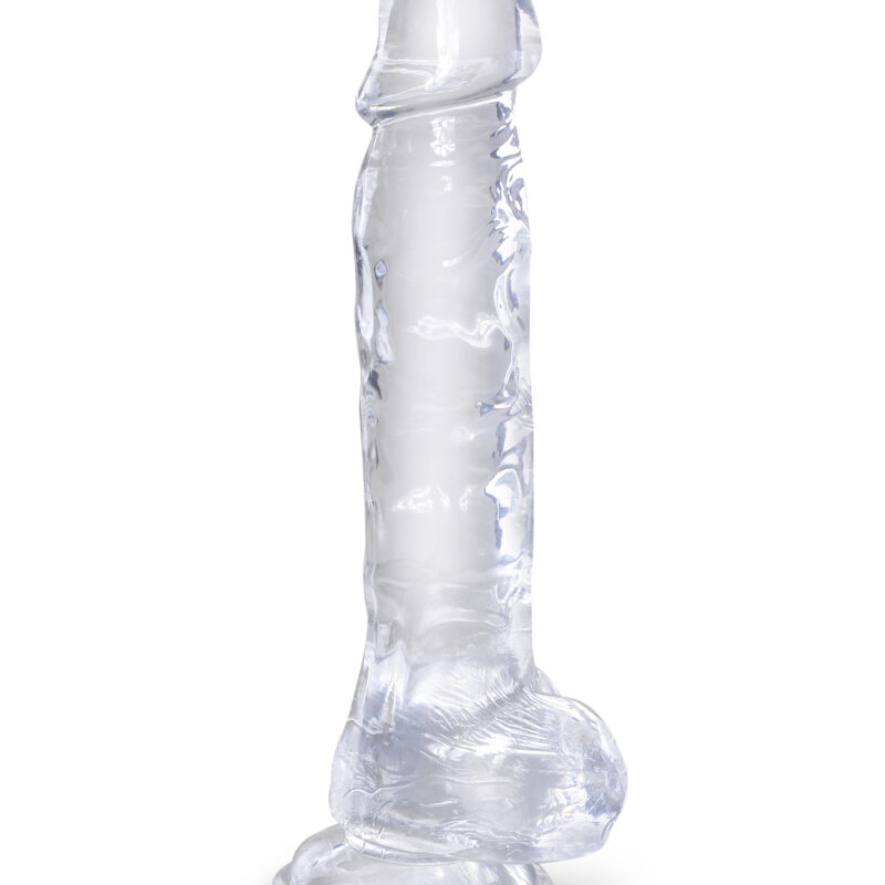 King Cock 8 Inch Cock with Balls (20,5 cm) - Clear