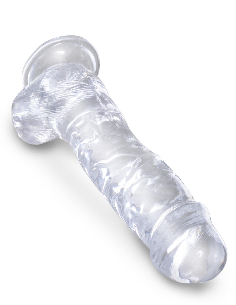 King Cock 8 Inch Cock with Balls (20,5 cm) - Clear - Afbeelding 3