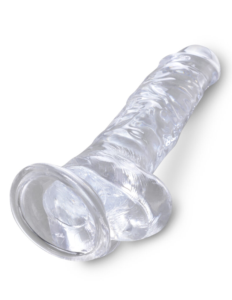 King Cock 8 Inch Cock with Balls (20,5 cm) - Clear - Afbeelding 4