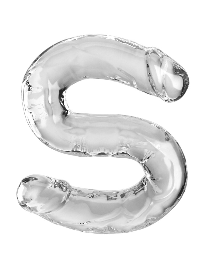 King Cock 18   Inch Double Dildo (45,5 cm) - Clear - Afbeelding 3