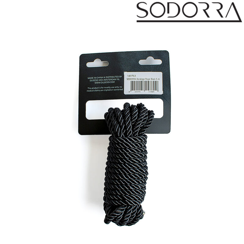 SODORRA Bondage Rope Black 5 m. - Afbeelding 3