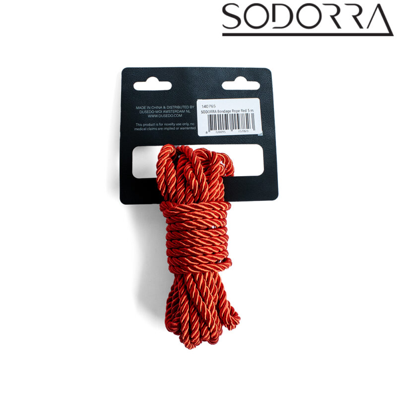 SODORRA Bondage Rope Red 5 m. - Afbeelding 3