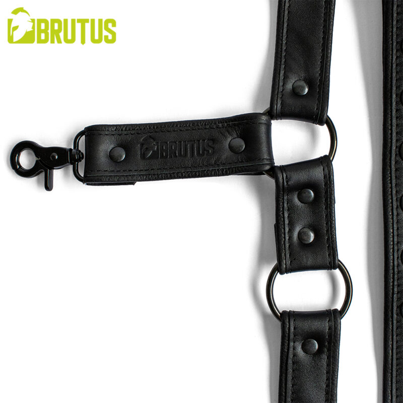 BRUTUS Leather Leg Harness Black-Black - Afbeelding 6