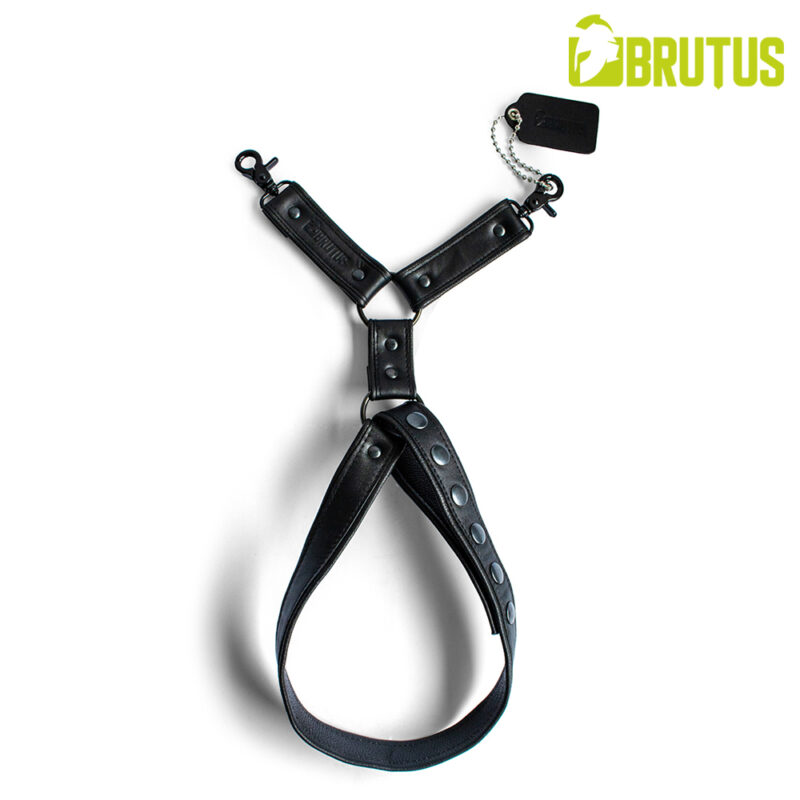 BRUTUS Leather Leg Harness Black-Black - Afbeelding 8