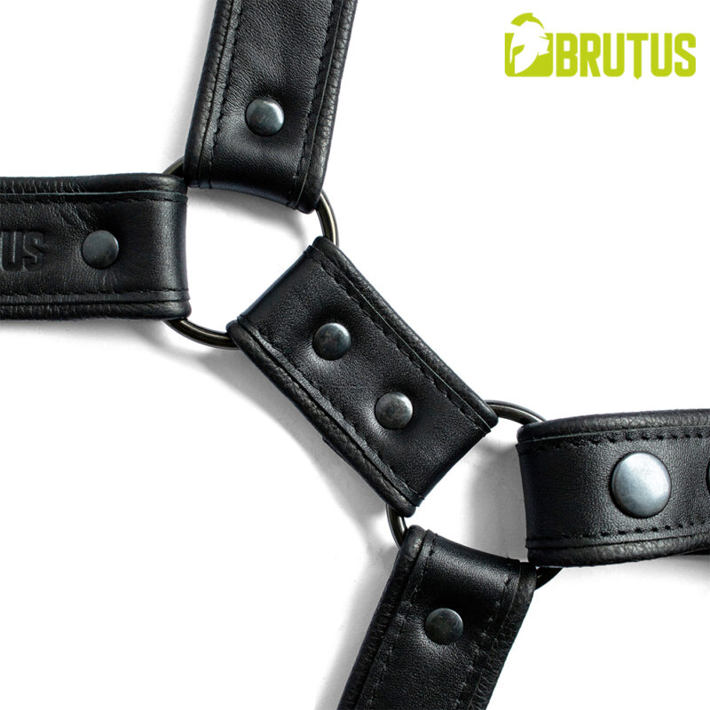 BRUTUS Leather Leg Harness Black-Black - Afbeelding 7